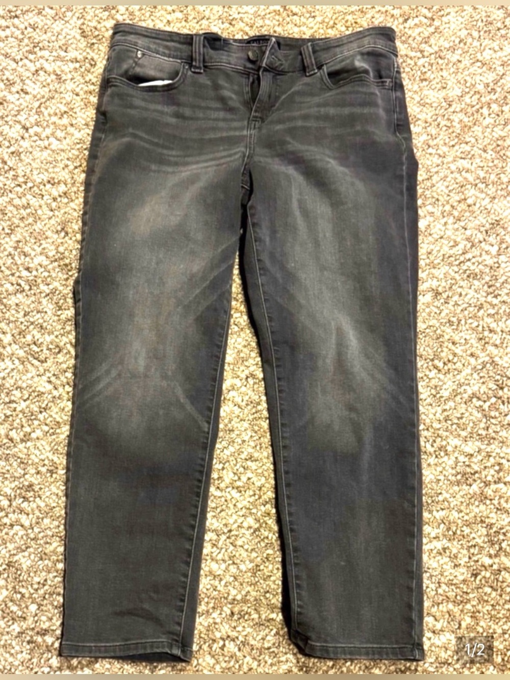 Talbots Boyfriend Straight Leg Gray Jeans Size 10 Petite